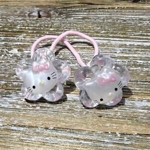 Sanrio Hello Kitty Pink Hair Tie Clear Kawaii Y2K Style Harajuku Cute Coquette
